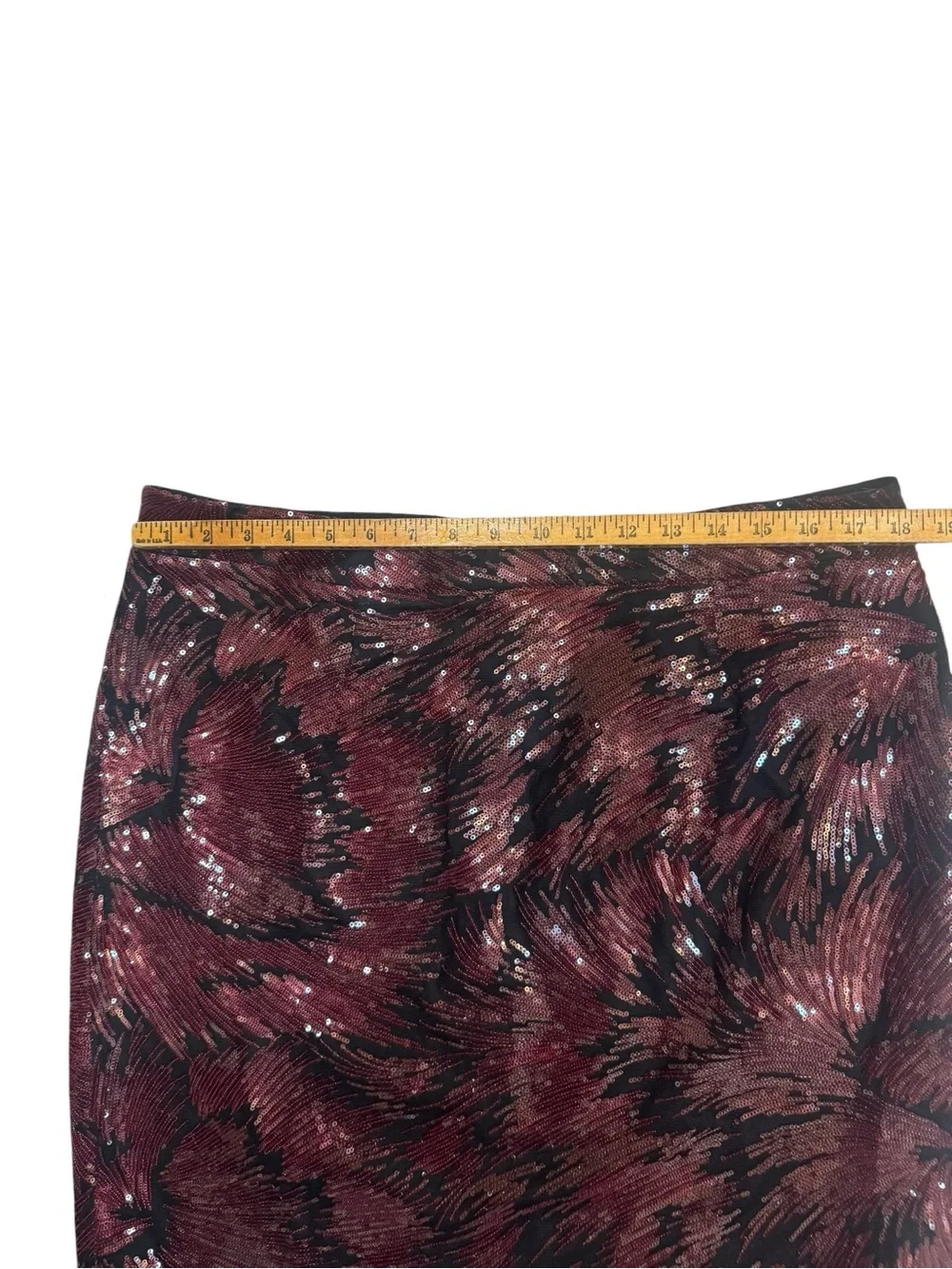 Nanette Lepore Sequin Mini Skirt Burgundy Black Party Cocktail XL